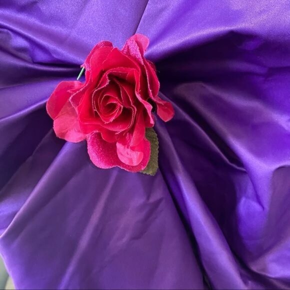 Betsey Johnson Evening Dutchess Purple Rose Dress - Picture 4 of 16